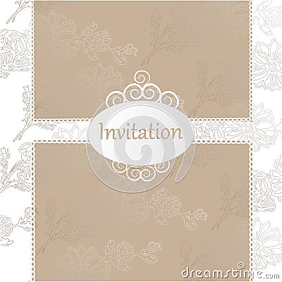 Wedding invitation card Stock Photo